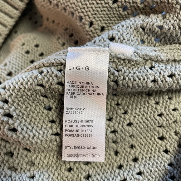 Sisstrevolution Women's Sun Daze Sweater Size Large Olive Green - Picture 6 of 9